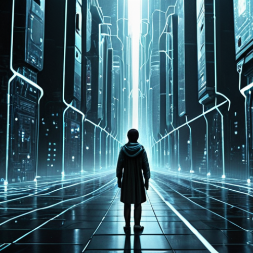 A solitary figure, appearing slightly translucent, holds a smartphone in a bustling, abstract cityscape. Surrounding them are glowing, intricate streams of data, network nodes, and subtle, omnipresent digital 'eyes' that hint at pervasive surveillance. The atmosphere is cool and slightly uneasy, emphasizing the feeling of being exposed and constantly monitored in the big data era. Dystopian sci-fi aesthetic, detailed, high contrast, symbolic, digital art.